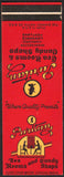 Vintage matchbook cover PURITAN CANDY SHOPS Lawrence Portland salesman sample