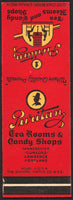 Vintage matchbook cover PURITAN CANDY SHOPS Lawrence Portland salesman sample