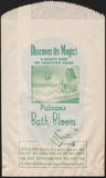 Vintage bag PUTNAMS BATH BLOOM woman bathing Monroe Chemical Quincy ILL n-mint