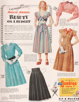 Vintage magazine ad QUADRIGA CLOTH Ely and Walker 1947 Marilyn Maxwell cutout