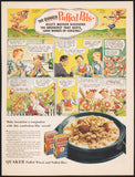 Vintage magazine ad QUAKER Puffed Wheat Rice Puffed Pals cartoon Williams art