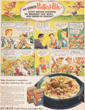 Vintage magazine ad QUAKER Puffed Wheat Rice Puffed Pals cartoon Williams art