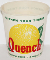 Vintage paper cup QUENCH soda pop A Wonderful Drink 4oz new old stock n-mint