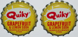 Soda pop bottle caps Lot of 100 QUIKY GRAPEFRUIT cork lined unused new old stock