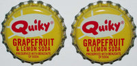 Soda pop bottle caps QUIKY GRAPEFRUIT Lot of 2 cork lined unused new old stock