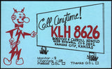 Vintage ham radio card QSL KLH 8626 Arnolds Kansas City KS Reddy Kilowatt pictured