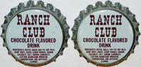 Soda pop bottle caps Lot of 100 RANCH CLUB CHOCOLATE cork lined new old stock