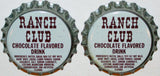 Soda pop bottle caps Lot of 25 RANCH CLUB CHOCOLATE cork lined new old stock
