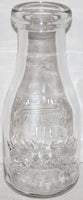 Vintage milk bottle RAWLEIGH FARMS Freeport Illinois 1951 embossed pint n-mint