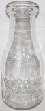 Vintage milk bottle RAWLEIGH FARMS Freeport Illinois 1951 embossed pint n-mint