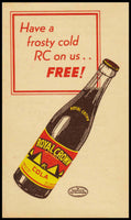 Vintage coupon ROYAL CROWN COLA pyramid bottle pictured Nehi Stamps Arkansas n-mint