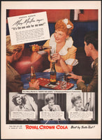 Vintage magazine ad ROYAL CROWN COLA RC from 1943 Mary Martin in Happy Go Lucky