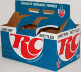 Vintage soda pop bottle carton ROYAL CROWN COLA One Way Bottles new old stock