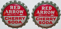 Soda pop bottle caps Lot of 25 RED ARROW CHERRY cork lined unused new old stock