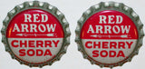 Soda pop bottle caps Lot of 12 RED ARROW CHERRY cork lined unused new old stock