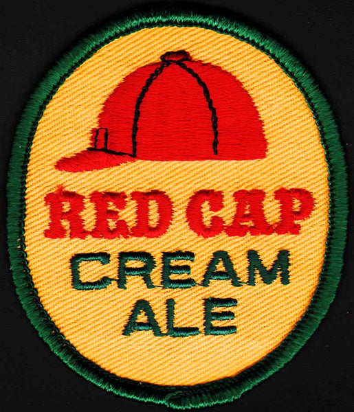 Vintage uniform patch RED CAP CREAM ALE beer cap pictured new old stock n-mint+