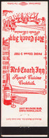 Vintage matchbook cover RED COACH INN stagecoach pictured Santa Monica California
