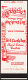 Vintage matchbook cover RED COACH INN stagecoach pictured Santa Monica California