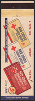 Vintage matchbook cover RED CROSS COUGH DROPS full length Candy Bros St Louis MO