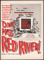 Vintage magazine ad RED RIVER movie from 1949 John Wayne and Montgomery Clift