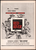 Vintage magazine ad RED RIVER movie 1948 with John Wayne and Montgomery Clift