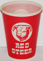 Vintage paper cup RED STEER picturing the cow Boise Idaho new old stock n-mint