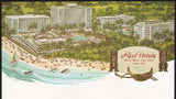 Vintage letterhead REEF HOTELS beach scene Waikiki Hawaii new old stock n-mint+