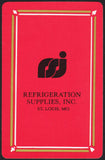 Vintage playing card REFRIGERATION SUPPLIES INC RSI from St Louis Missouri