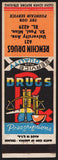 Vintage matchbook cover RENCHIN DRUGS beakers and scale pictured Saint Paul Minnesota