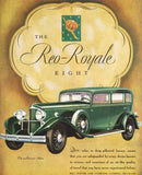 Vintage magazine ad REO ROYALE EIGHT automobile pictured 1931 Lansing Michigan