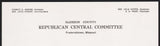 Vintage letterhead REPUBLICAN CENTRAL COMMITTEE Fredericktown Missouri n-mint+