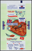 Vintage box wrapper R-F RAVIOLI DINNER mom and kids Nina Products St Louis MO n-mint