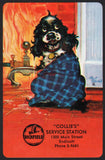Vintage playing card RICHFIELD gas oil Collies Endicott NY Butch blanket Staehle