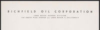 Vintage letterhead RICHFIELD OIL CORPORATION Long Beach Harbor California n-mint+
