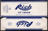 Vintage box RICH ICE CREAM Madisonville Kentucky dated 1940 new old stock n-mint