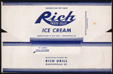 Vintage box RICH ICE CREAM Madisonville Kentucky dated 1940 new old stock n-mint