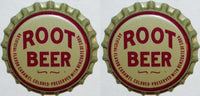 Soda pop bottle caps ROOT BEER Lot of 2 cork lined unused and new old stock