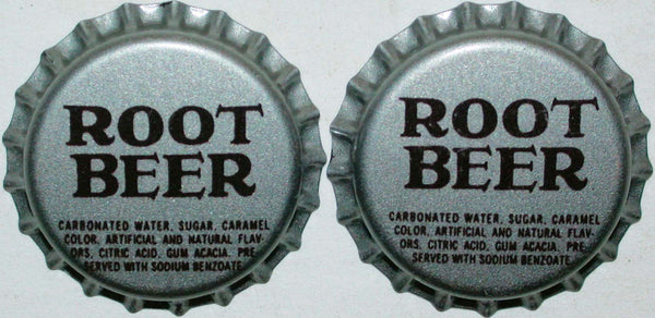 Soda pop bottle caps ROOT BEER Lot of 2 plastic lined unused and new old stock
