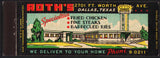 Vintage matchbook cover ROTHS full length picturing the restaurant Dallas Texas