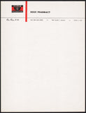 Vintage letterhead ROUX PHARMACY Prescription Ron Roux Fort Wayne Indiana n-mint