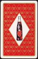 Vintage playing card ROYAL CROWN COLA diamond logo bottle and crowns pictured