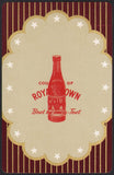 Vintage playing card ROYAL CROWN COLA Best by Taste Test pyramid bottle pictured