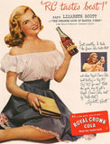 Vintage magazine ad ROYAL CROWN COLA from 1946 with Lizabeth Scott Martha Ivers