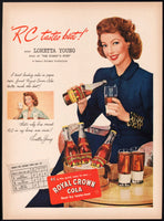 Vintage magazine ad ROYAL CROWN COLA 1948 Loretta Young from The Bishops Wife