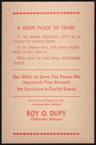 Vintage receipt ROY O DUPY Quality Groceries Chillicothe Missouri 1960s unused