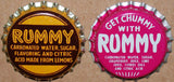 Vintage soda pop bottle caps RUMMY Collection of 2 different new old stock condition