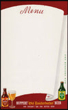Vintage menu RUPPERT OLD KNICKERBOCKER BEER Ruppert Ale bottles unused n-mint+