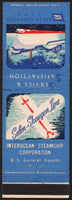 Vintage matchbook cover SALEN SKAUGEN LINE Interocean Steamship San Francisco CA