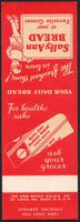 Vintage matchbook cover SALLY ANN BREAD Grand Junction Colorado salesman sample