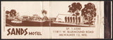 Vintage matchbook cover SANDS MOTEL full length picture Milwaukee Wisconsin